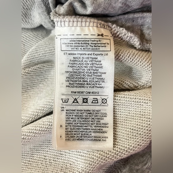 Adidas Women’s Training Hoodie Medium Gray Black Logo Size L - Picture 9 of 11